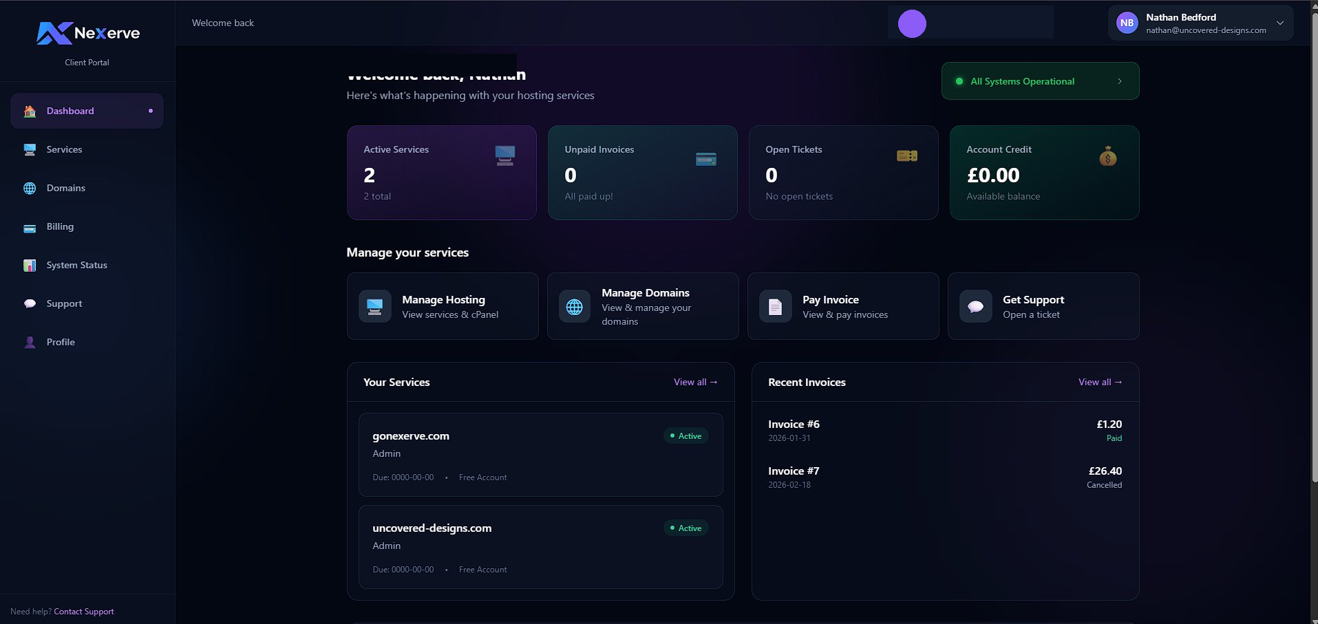 Nexerve Dashboard