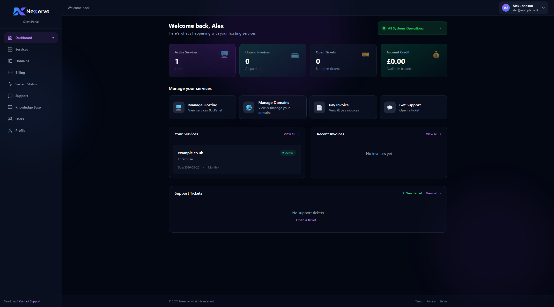 Nexerve Portal Dashboard